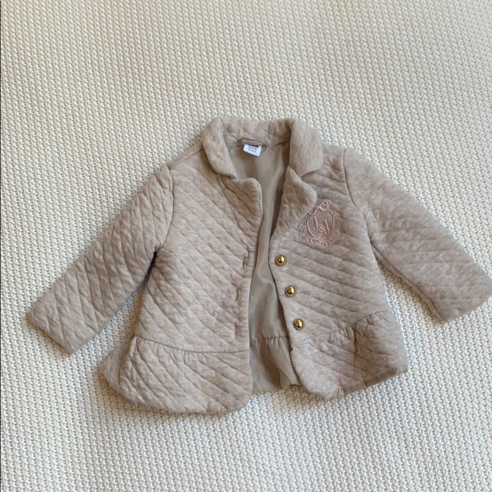 Janie and Jack Tan Quilted Jacket